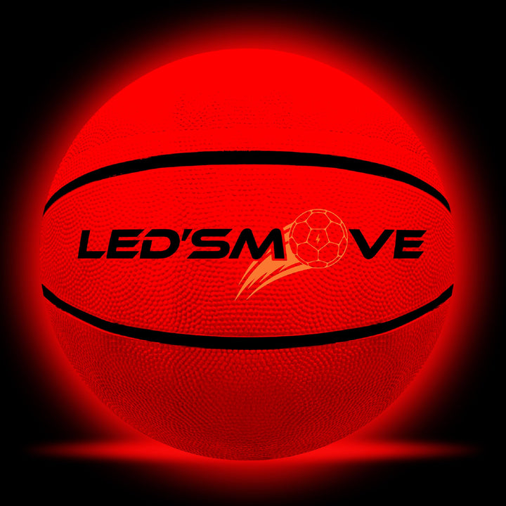 LED'S MOVE LED Leuchtender Basketball Outdoor Grösse 7, leuchtende Spiele im Dunkeln, Leucht Ball In
