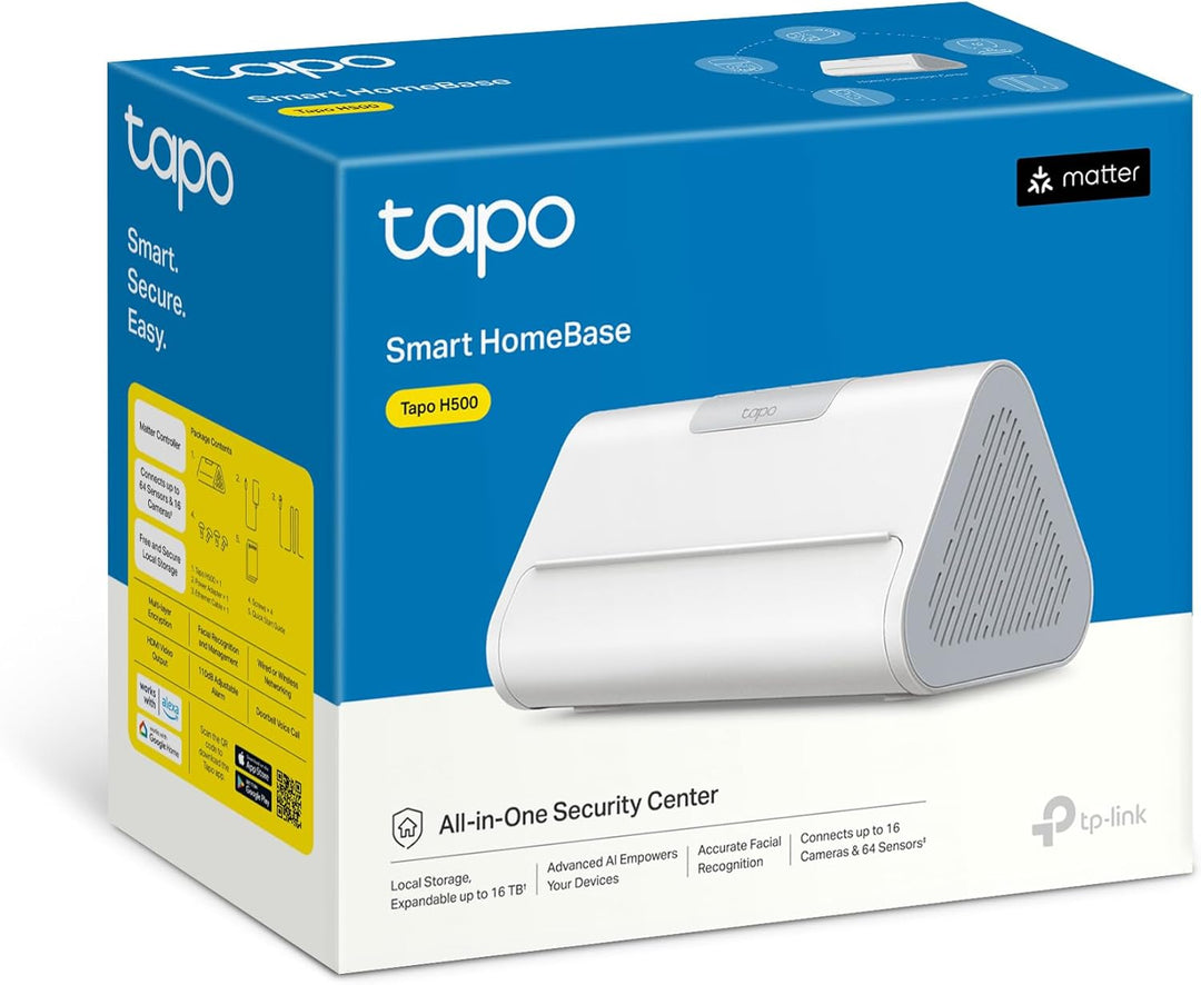 Tapo H500 HomeBase, 16GB integriert, Speicher erweiterbar auf bis zu 16TB, unterstützt 16 Tapo-Kamer