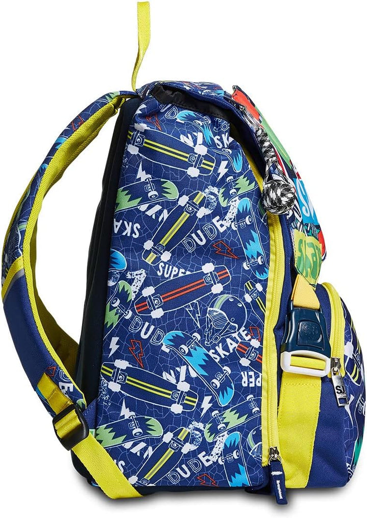 SJ Rucksack, Schulranzen für Grundschule, ab 1. Klasse, Erweiterbarer Schulranzen, Extra Volumen; Ge