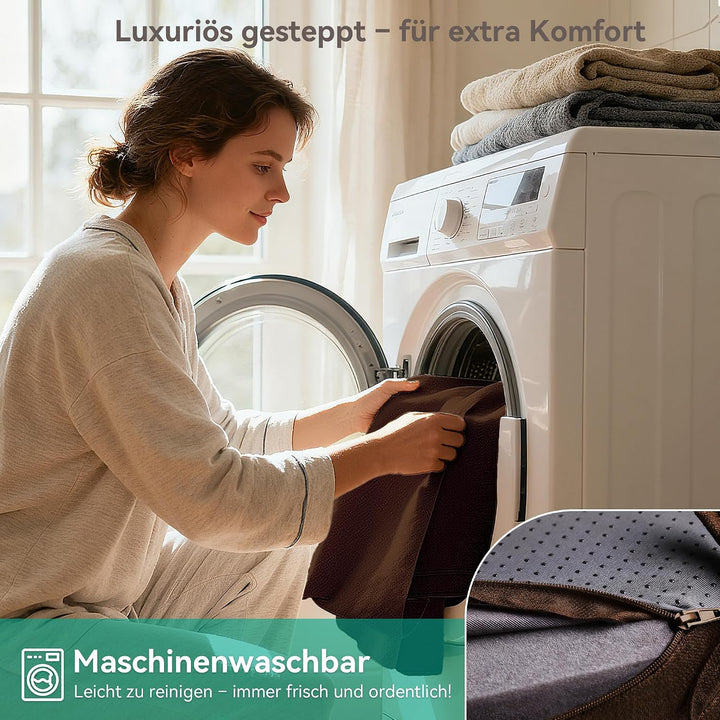Codi Sitzkissen 40x40 cm 6er Set, 8cm Dicke Stuhlkissen Outdoor, Braun | Sitzauflage für Esszimmer,