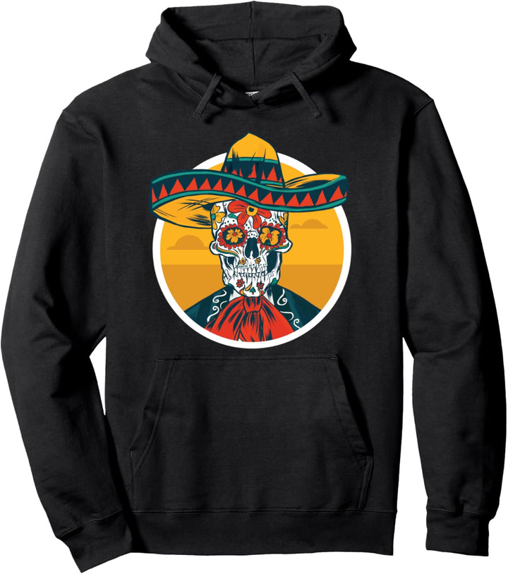 Cinco De Mayo Mexikanische Fiesta Party Totenkopf Blumen Pullover Hoodie