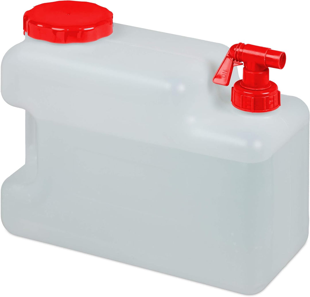 Relaxdays Wasserkanister mit Hahn, Schraubdeckel, Trinkwasserkanister Camping, 12 l, BPA-frei, Kunst