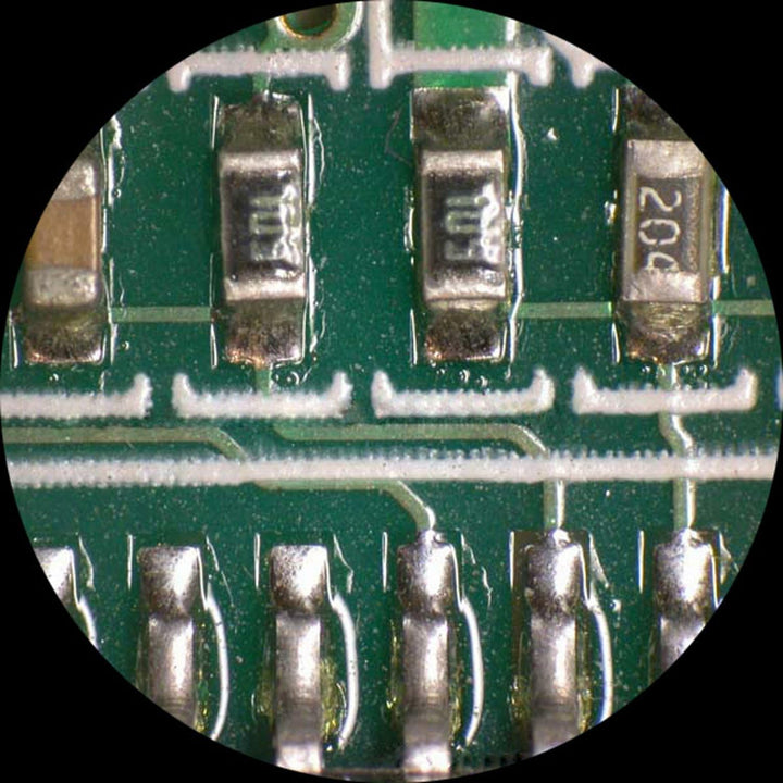 AmScope SM-3T-54S Boom Ständer Trinokulares Zoom Stereomikroskop mit 54 LED-Licht, 7X-45X, Weiss