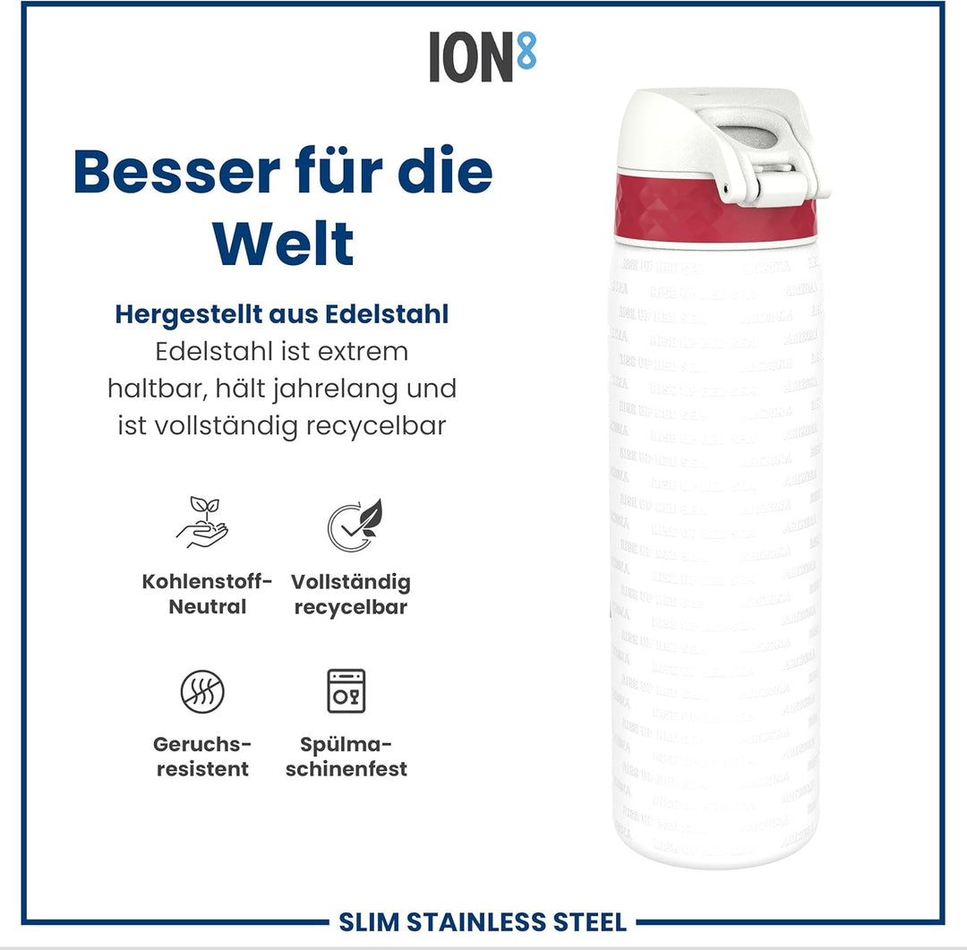 NFL Edelstahl-Trinkflasche, Auslaufsicher, Einhandöffnung, Sichere Verriegelung, Spülmaschinenfest,