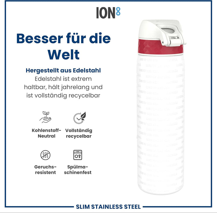 NFL Edelstahl-Trinkflasche, Auslaufsicher, Einhandöffnung, Sichere Verriegelung, Spülmaschinenfest,