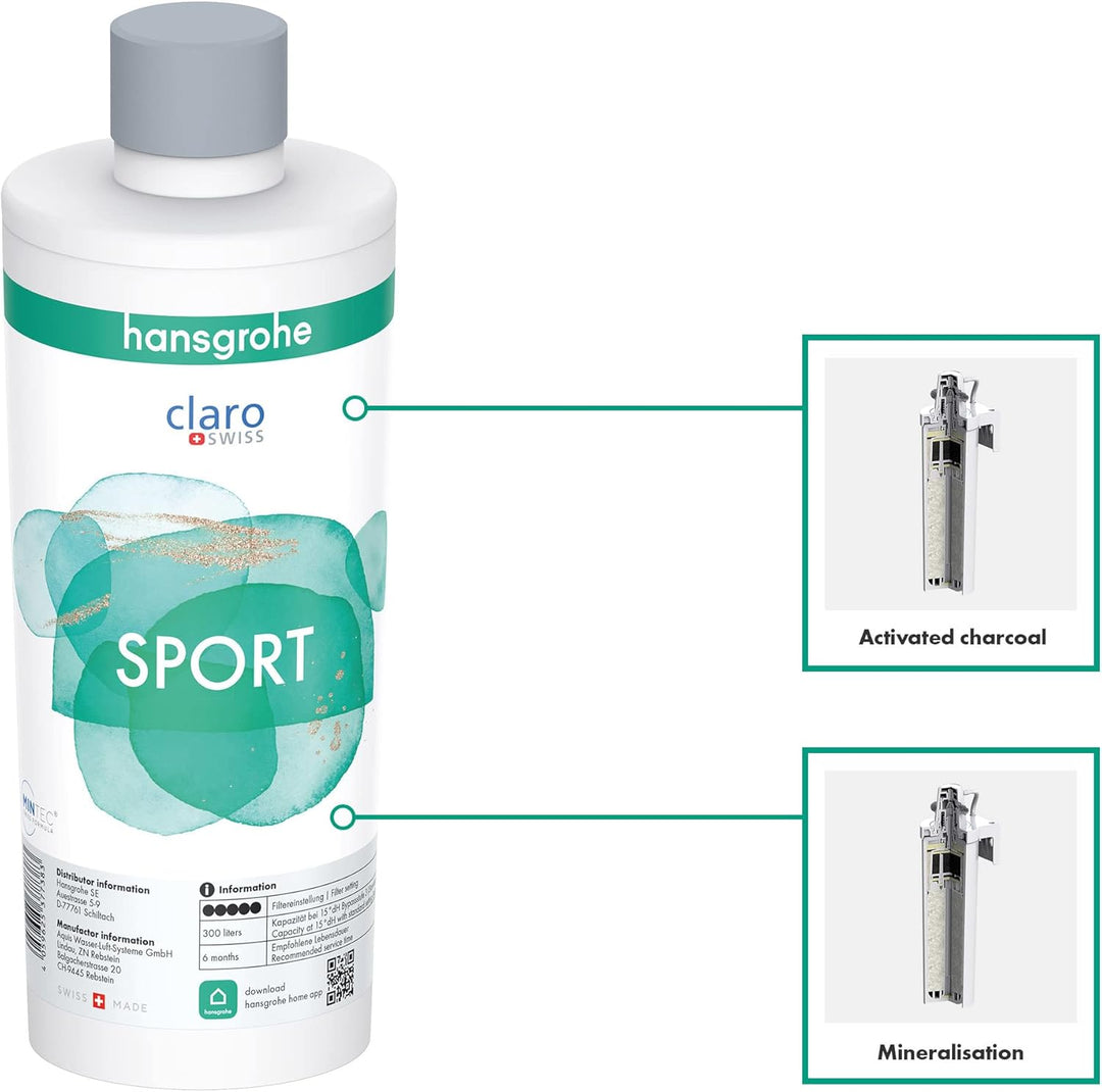 hansgrohe Mineralisierung und Filter Sport, Filterkartusche für Aqittura M91, Wasserfilter, Ersatzfi
