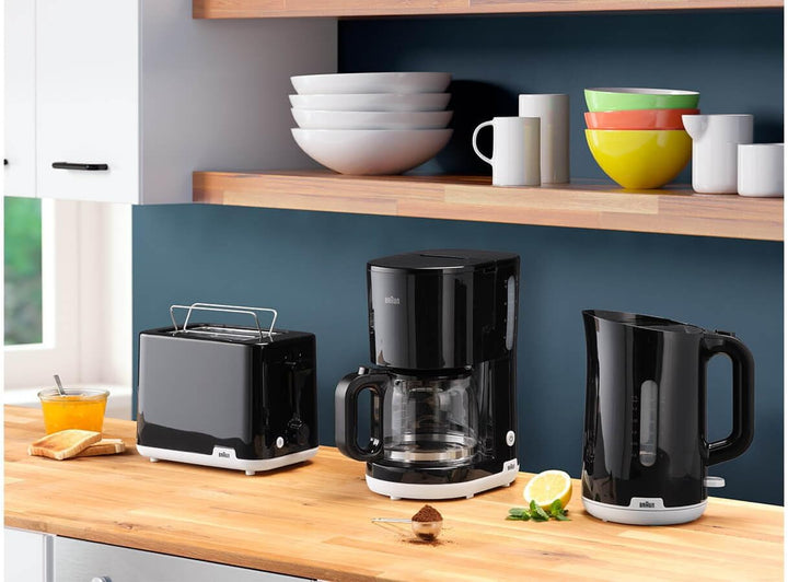 Braun Household Breakfast1 Collection Wasserkocher WK1100BK, 360° drehbar, Abnehmbarer Kalkfilter, 1