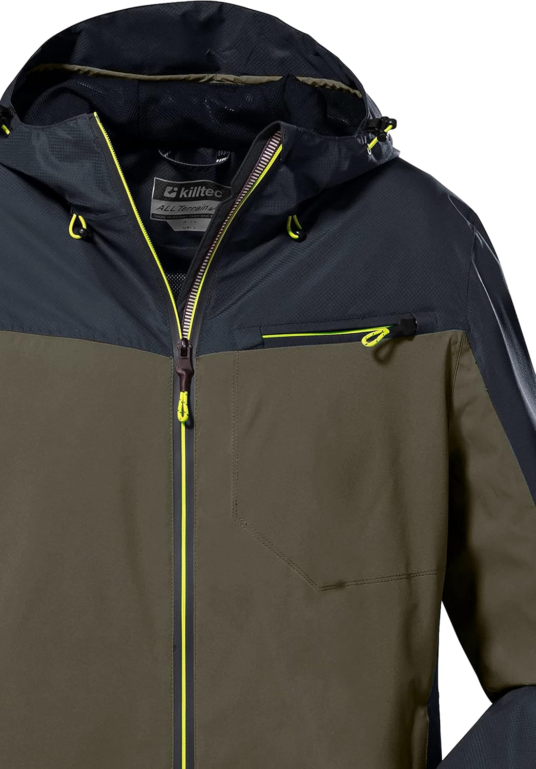 Killtec Herren Kos 6 Mn Jckt Funktionsjacke/Outdoorjacke mit Kapuze, packbar XL dunkeloliv, XL dunke