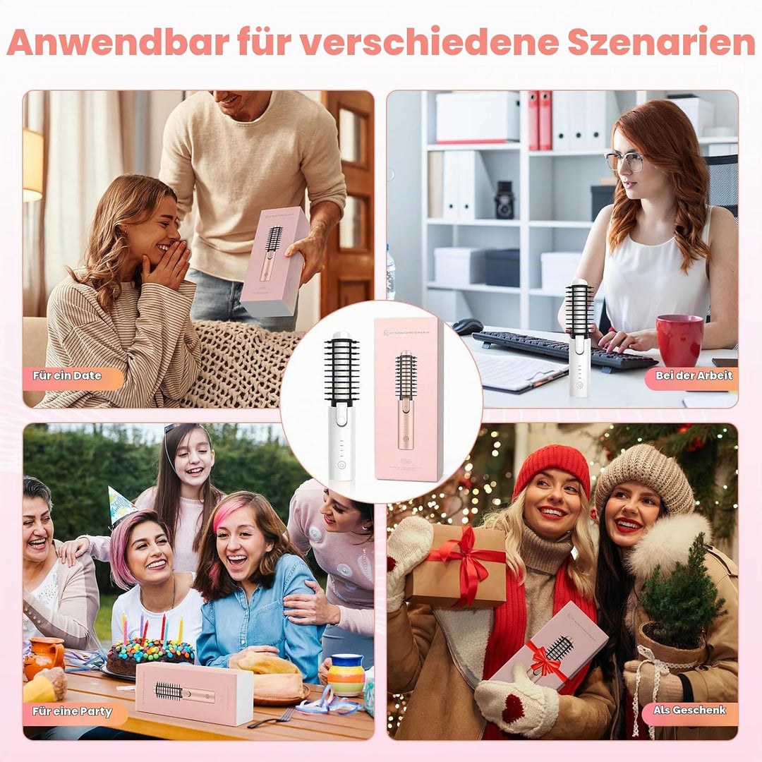 Schnurloser Lockenstab 32mm, Curling Iron mit 4 Temperaturen Tragbare Reise, 7000 mAh USB-aufladbare