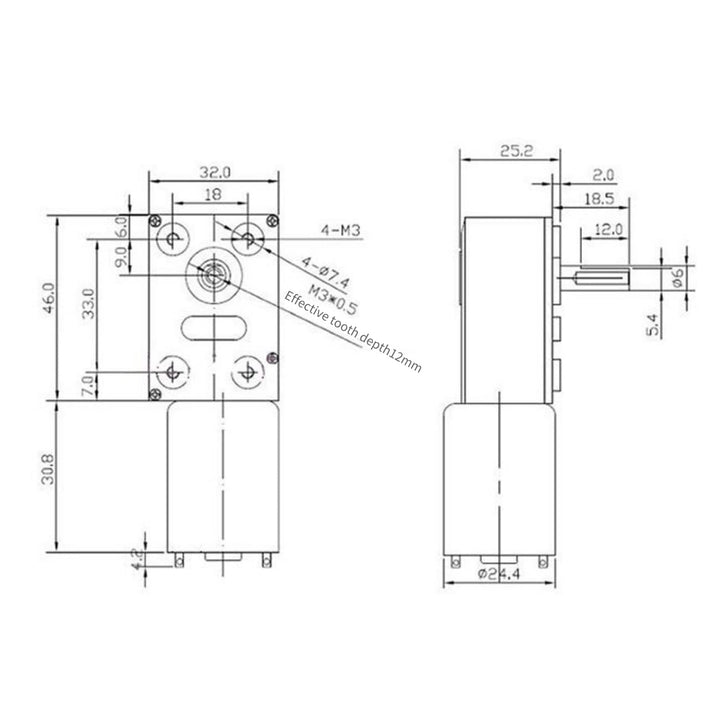 CHANCS Elektromotor 370WG 24V DC 1RPM Motorreduzierung für Range Hood Nesting Machine Smart Equipmen