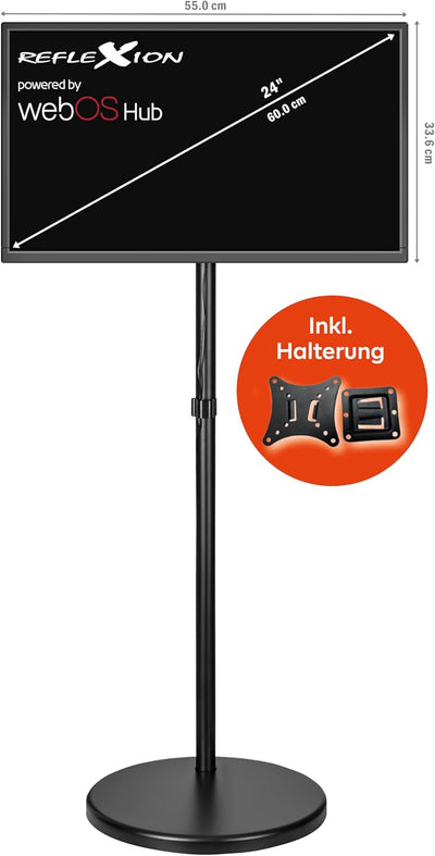 Reflexion LEDA24OSBT Smart LED Akku Fernseher powered by webOSHub, 60 cm/24 Zoll, Camping/Wohnmobil/