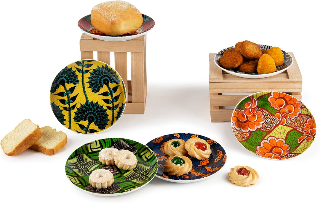 Excelsa Afrika Set 6 Untertassen Dessert/Aperitif