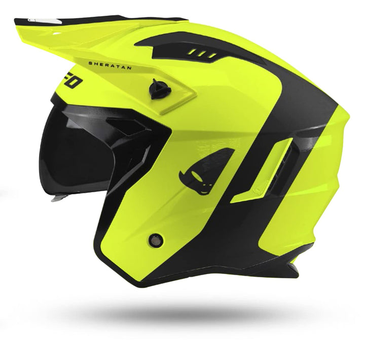 Sheratan Jethelm mit versenkbarem Sonnenvisier Trial Street Scooter Motorrad