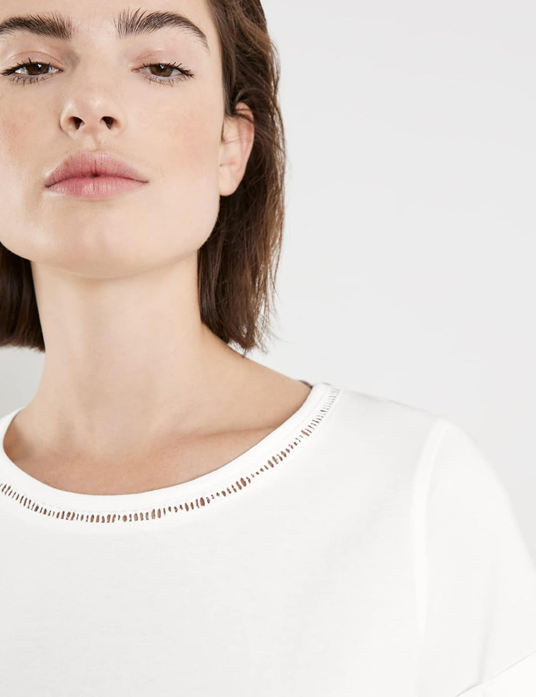 Taifun Damen T-Shirt, 36 Offwhite