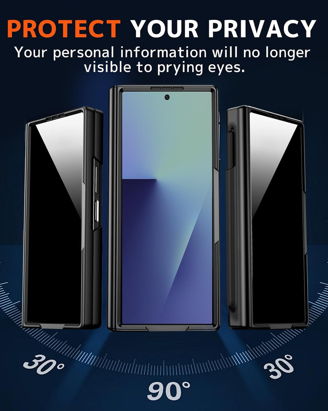 NINKI für Samsung Galaxy Z fold 7 Hülle mit Frontbildschirm scharnierschutz fold7 Case mit Displaysc