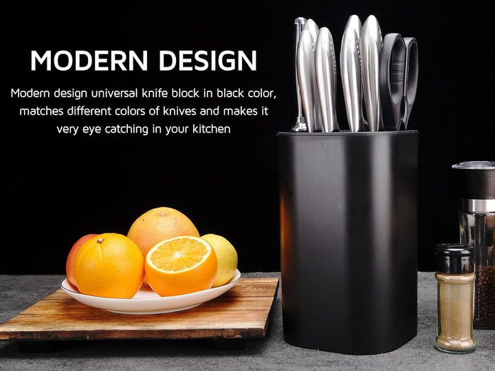 WELLSTAR Messerblock ohne Messer, Unbestückt Universal Messerblock,Messerhalter Platzsparender,Plast