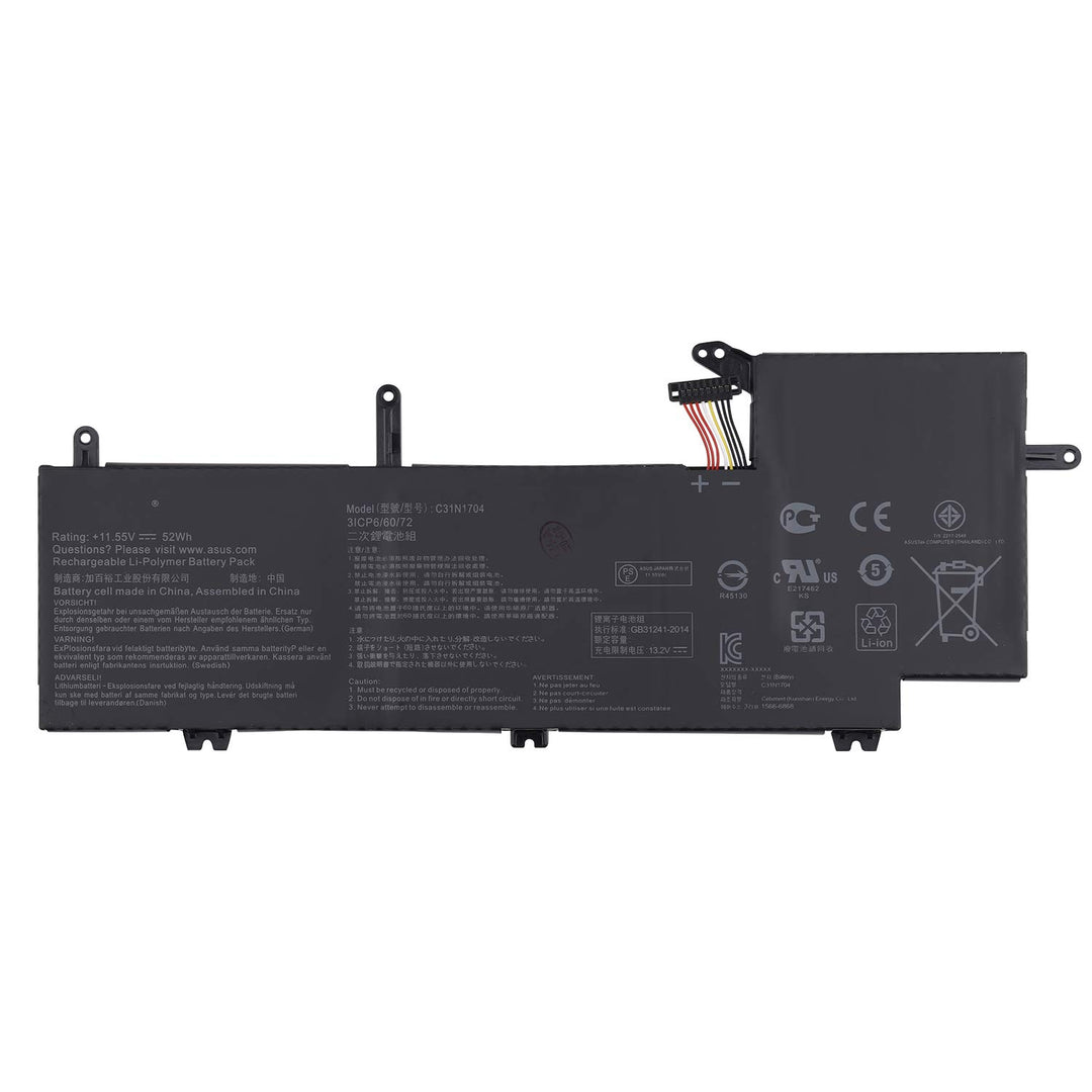Vvsialeek C31N1704 52WH Laptop Akku Kompatibel Für Q535U Q535UD-BI7T11 0B200-02650000M