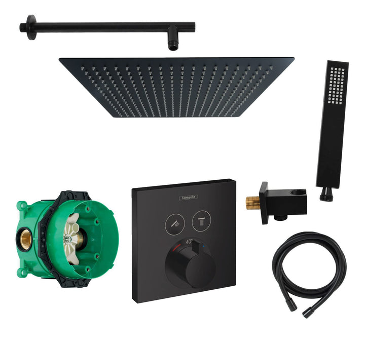 vanvilla Duschsystem mit Unterputz Duscharmatur von Hansgrohe und vanvilla Regendusche mit Armatur,