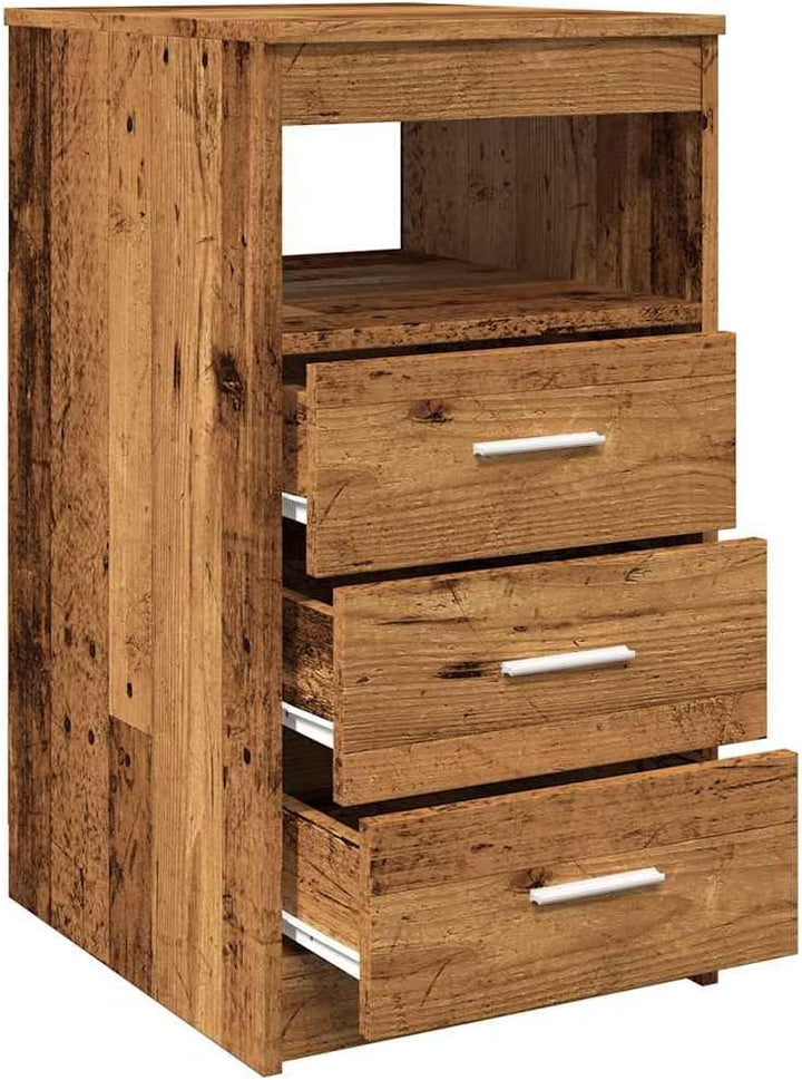 vidaXL Schubladenschrank Altholz-Optik 40x50x76 cm Holzwerkstoff, Schrank, Kommode mit Schublade, Sc