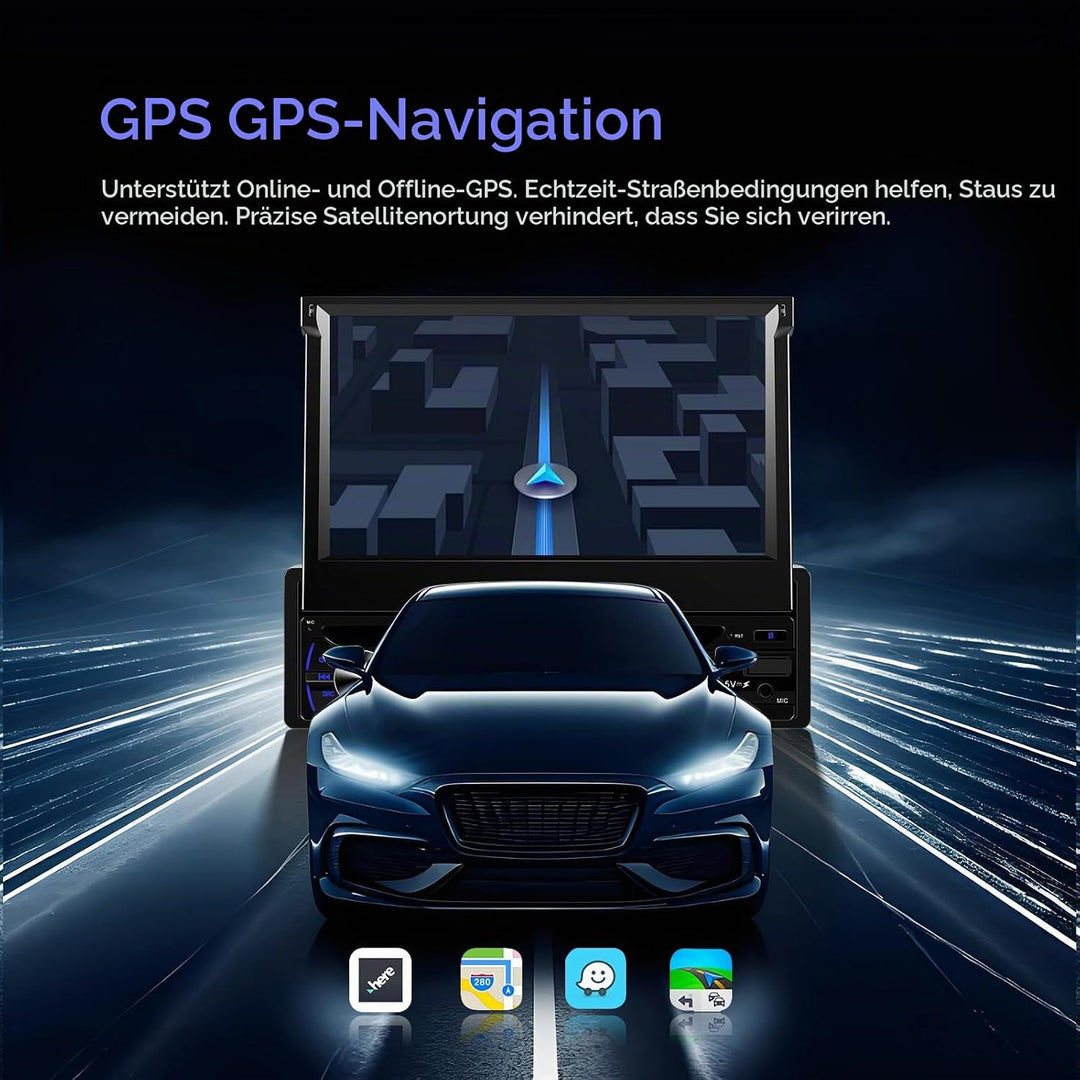 [4+64GB] Hikity Android Autoradio 1 Din mit Navi Wireless Carplay Android Auto Bluetooth Freispreche