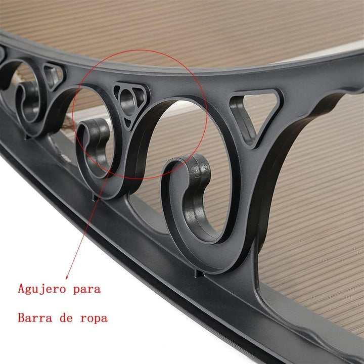 XUANYU Überdachung Haustür aus Aluminium und Polycarbonat, Vordach Haustür, Vordach für Haustür, Tür