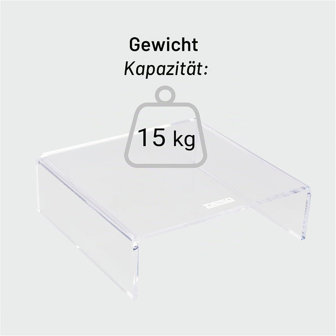 Desq Acryl Monitorständer Höhe 7 cm Dutch Design, 1539, transparent Standard, Standard