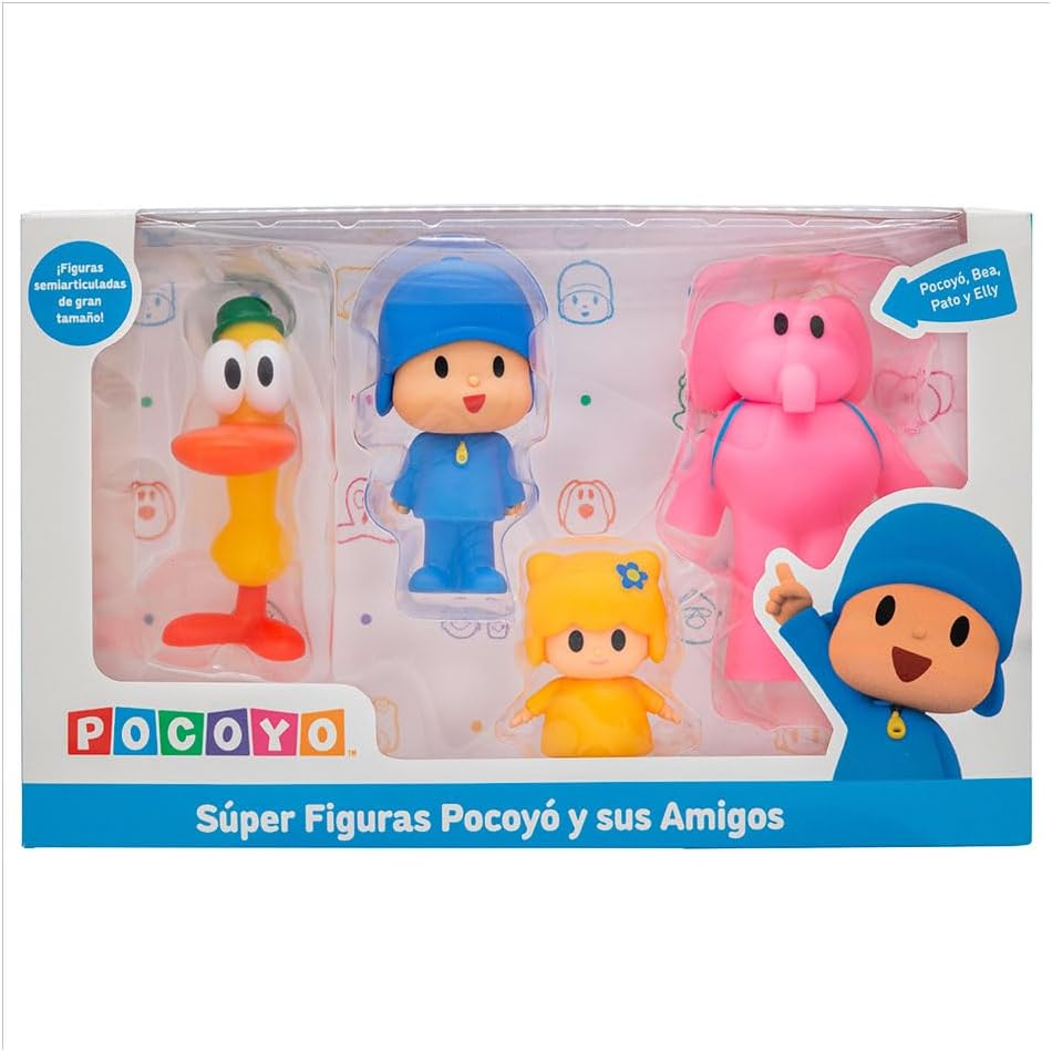 BANDAI Packung mit 4 Super Figuren Pocoyo und Seine Freunde