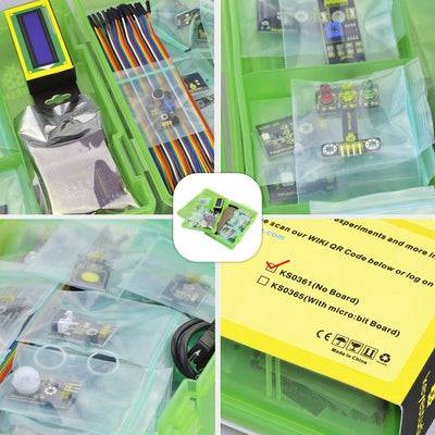 KEYESTUDIO BBC Micro: bit Starter Kit, Elektronisches Mikrobit Kit Kompatibel mit Microbit V1, V2 (o