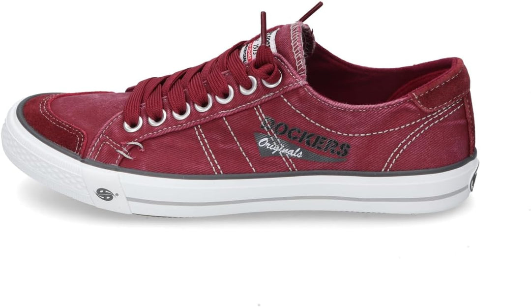 Dockers by Gerli Herren Low-Top Sneaker, Männer Halbschuhe 45 EU Dunkelrot 720, 45 EU Dunkelrot 720
