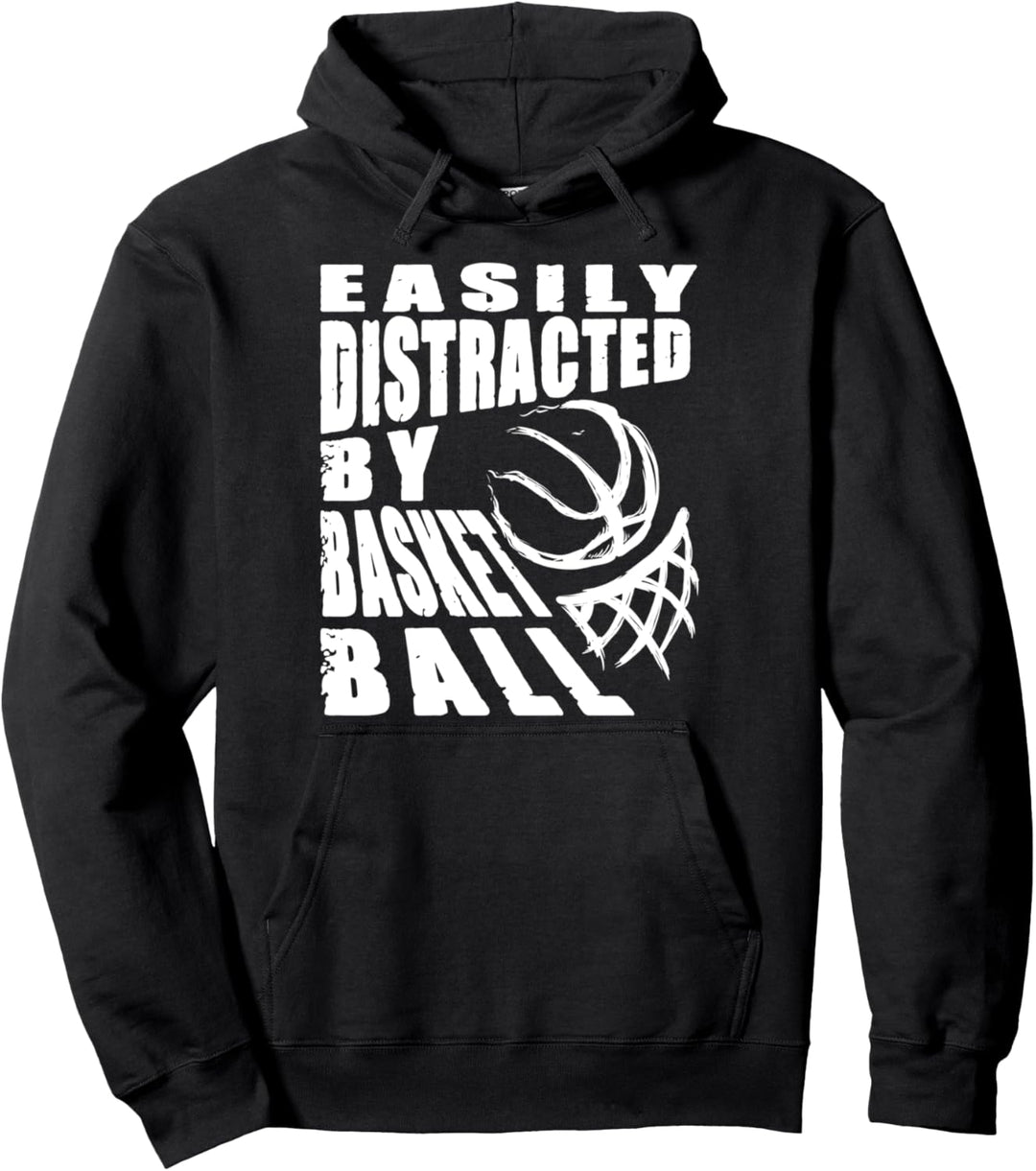 Ablenkbar durch Basketball Basketballer Geschenk Basketball Pullover Hoodie
