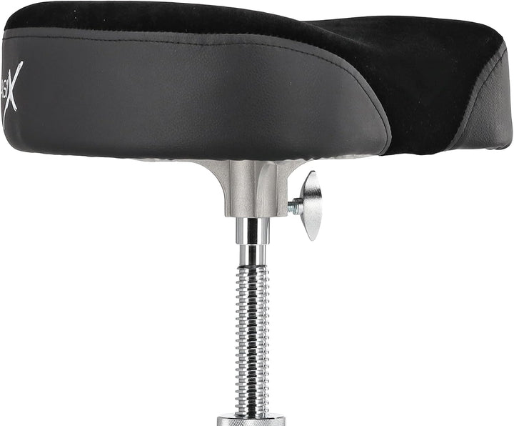GEWA pure Schlagzeughocker Sattelsitz DT-550, höhenverstellbar, doppelstrebig, 43 cm/69 cm Sattelsit