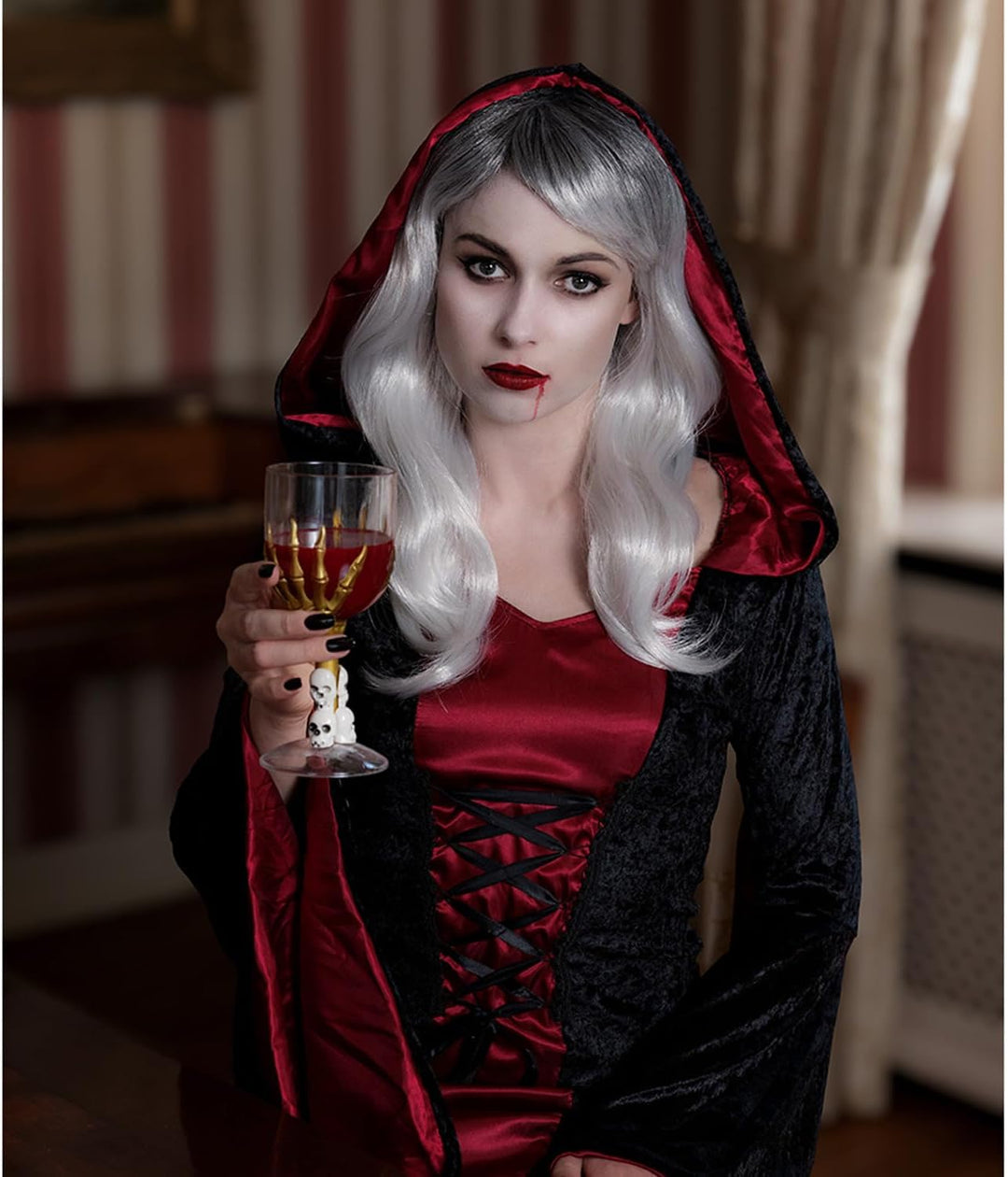 Boland - Vampir Lady Kostüm für Erwachsene, Faschingskostüme Damen, Horror Kostüm für Halloween oder
