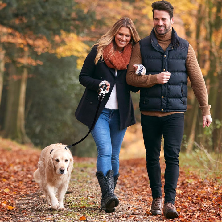 Hundeleine,einziehbare Hundeleine,einziehbare Hundeleine mit Kotbeutelhalter,robuste Haustierleine,l