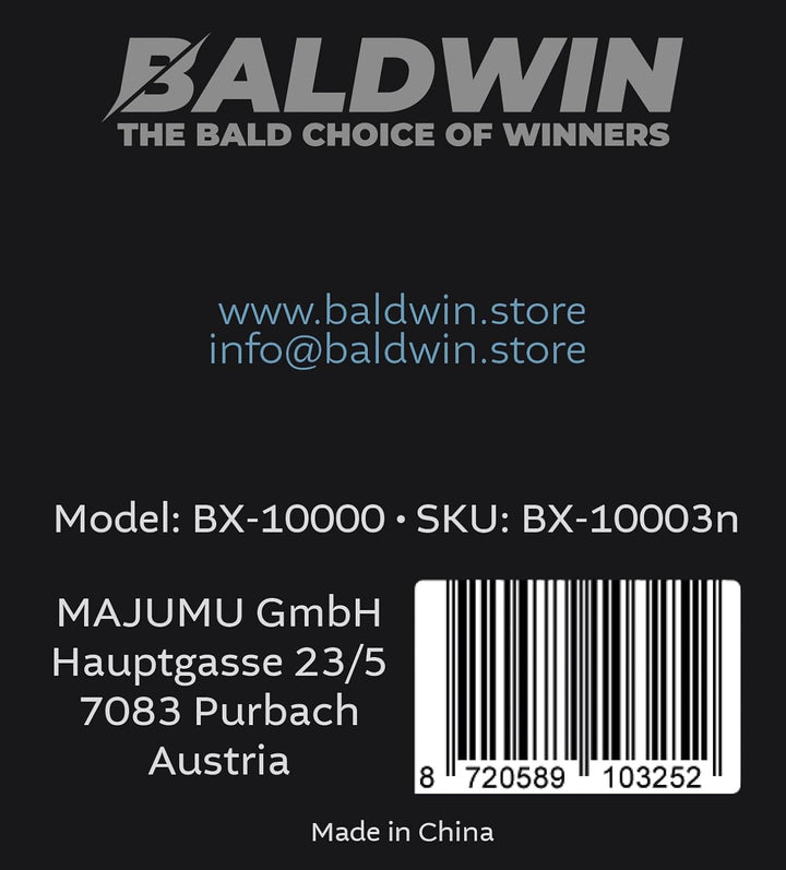 BALDWIN Ersatzkopf für Glatzenrasierer – 7D Rasierklingen, Magnetischer Scherkopf, Wasserdicht, Komp