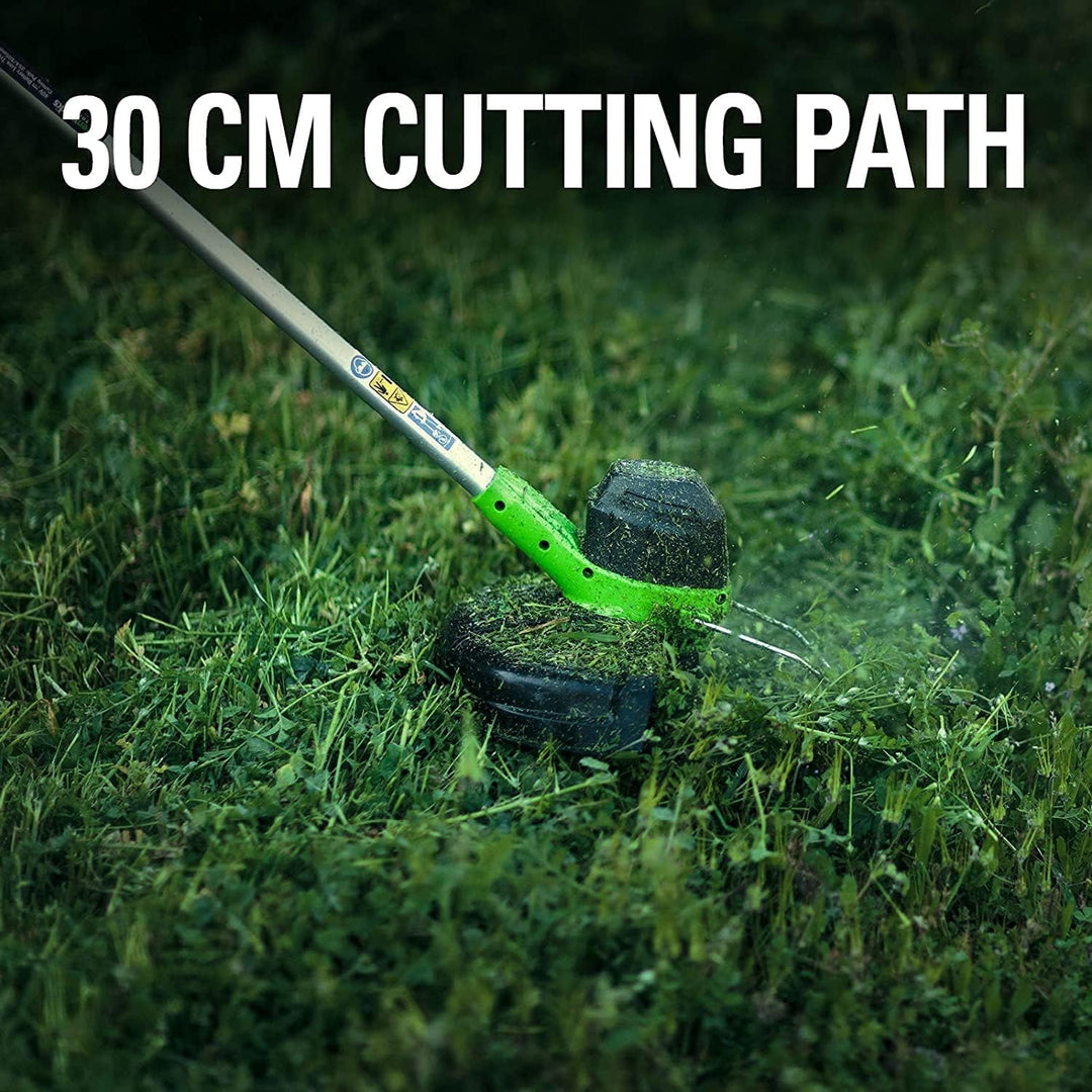 Greenworks Akku-Rasentrimmer G40LT mit 3 Stück Doppel-Fadenspule (Li-Ion 40 V 30cm Schnittbreite 700