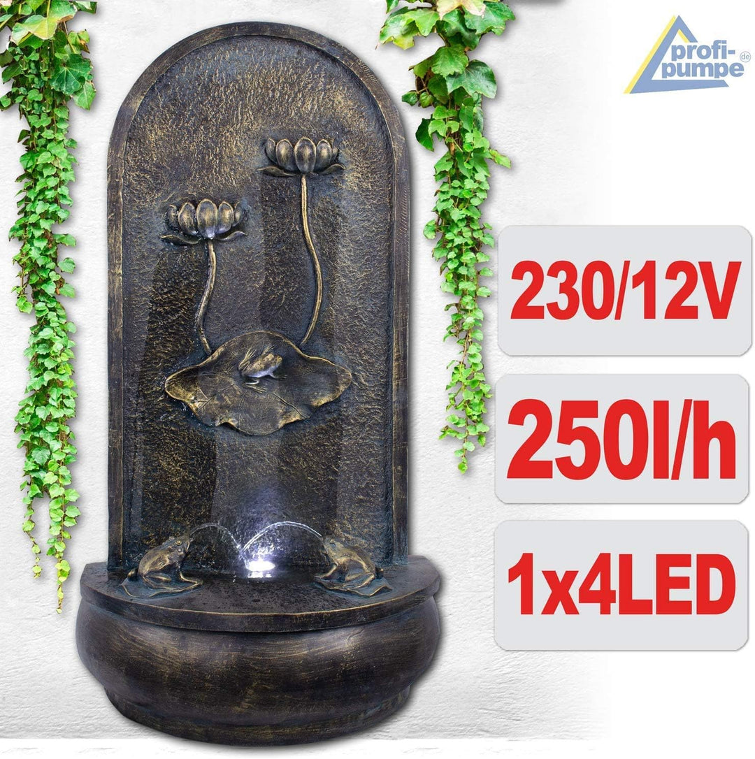 Gartenbrunnen Wandbrunnen Brunnen Zierbrunnen Zimmerbrunnen Springbrunnen Brunnen 230V mit LED-Licht