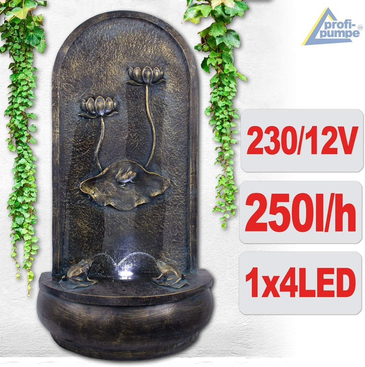 Gartenbrunnen Wandbrunnen Brunnen Zierbrunnen Zimmerbrunnen Springbrunnen Brunnen 230V mit LED-Licht