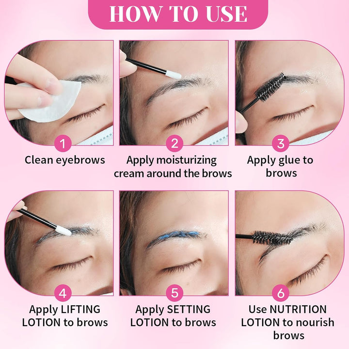 PERMANIA Wimpernlifting & Augenbrauen Lifting Set – Lash Lift Kit für Zuhause & Salon, DIY Lash Lift