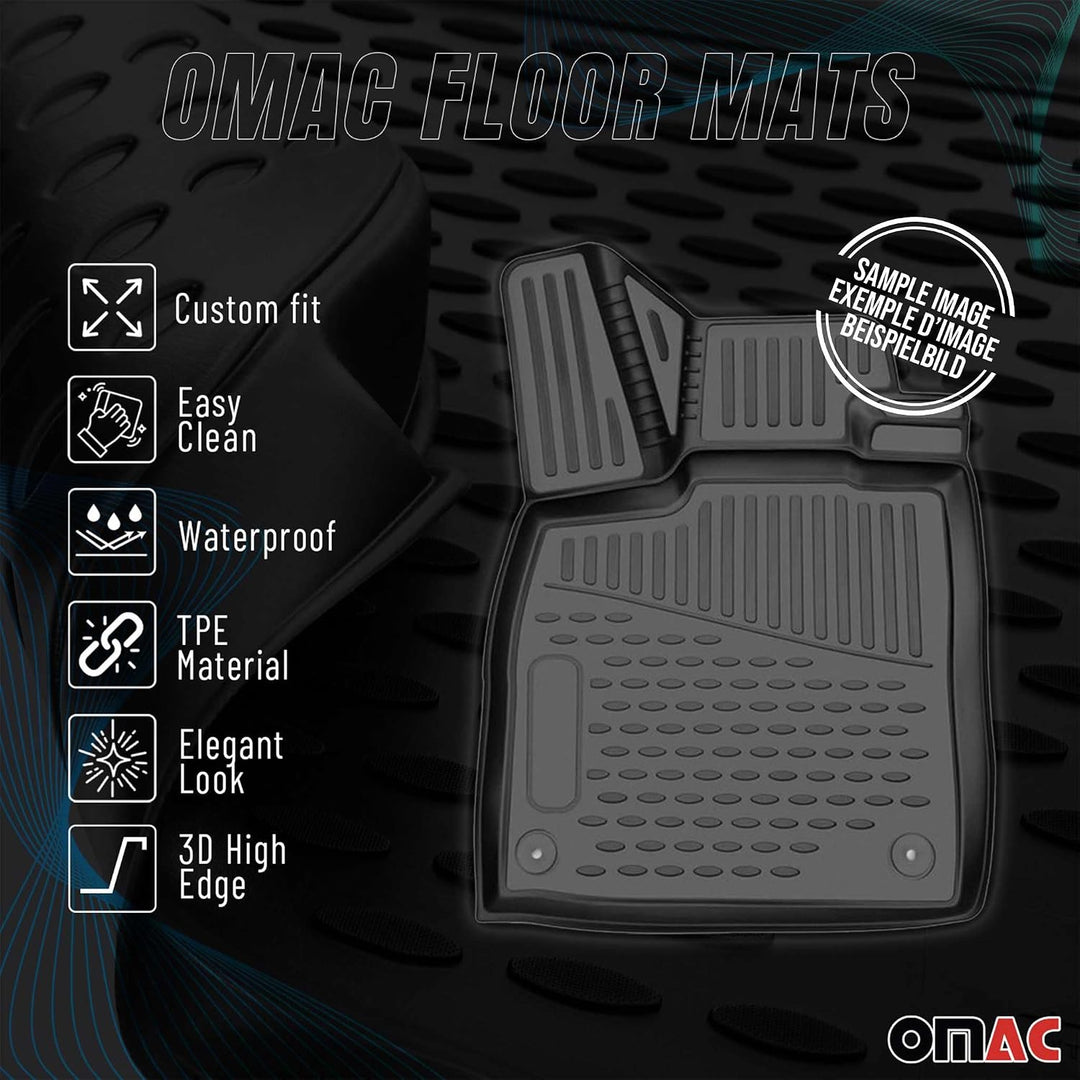 OMAC Fussmatten für Ford Kuga 2013-2019 aus Gummi, Schwarz Kuga 2013-2019 Fussmatten, Kuga 2013-2019