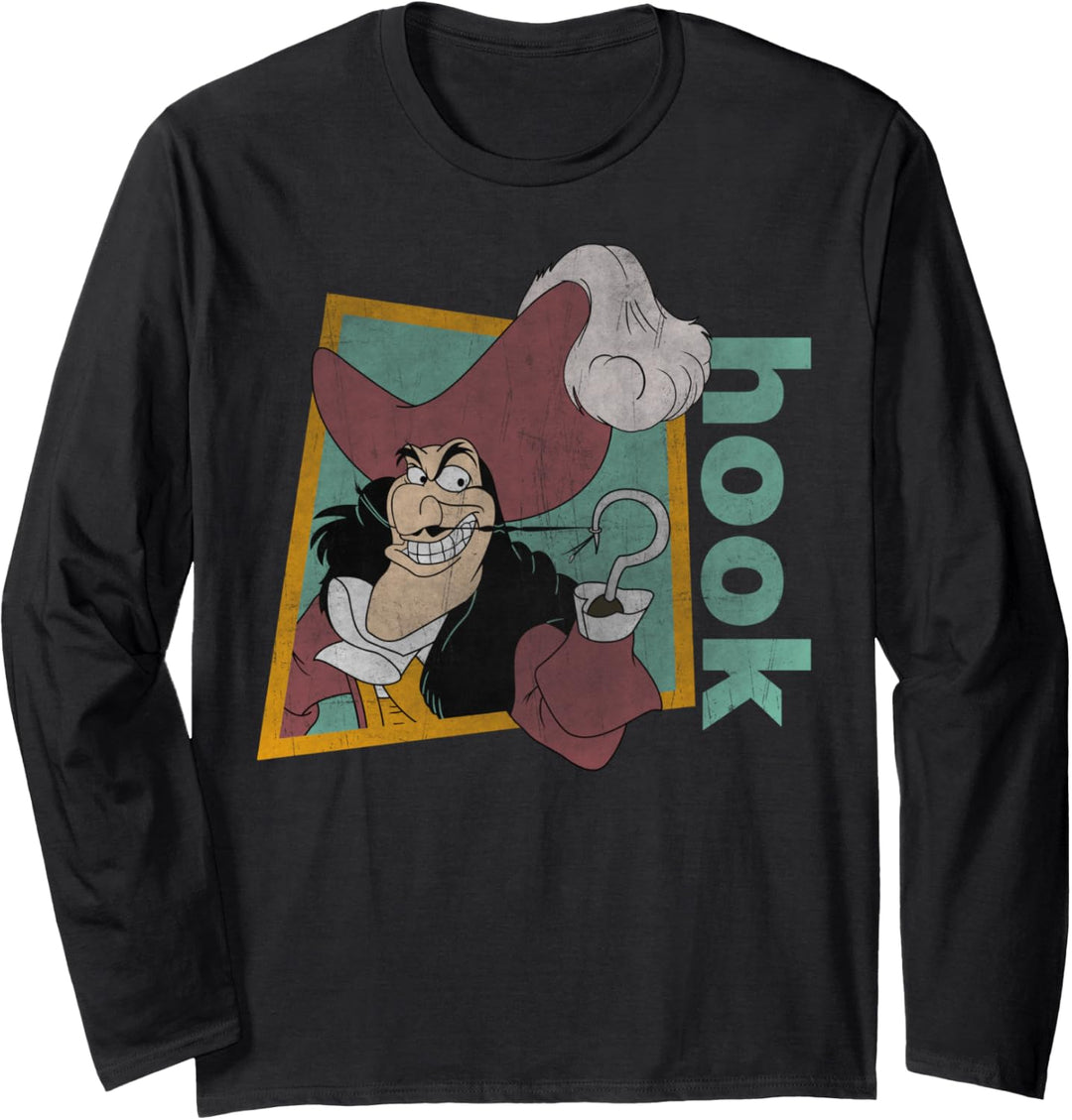 Disney Peter Pan Retro Captain Hook Smirking Langarmshirt