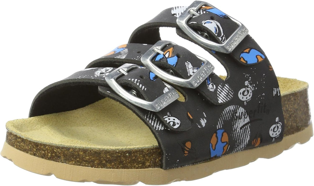 Superfit Jungen Fussbettpantoffel Pantoffeln 28 EU Grau Stone Multi 29, 28 EU Grau Stone Multi 29