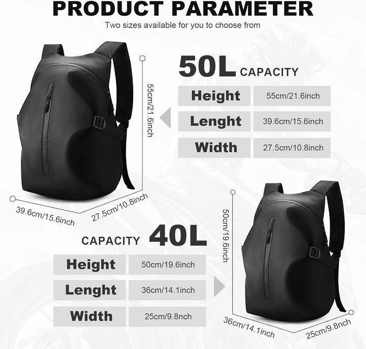 Motorradrucksäcke für Herren, wasserdichter Helmrucksack, Motorradzubehör, Laptoptaschen, Reiserucks