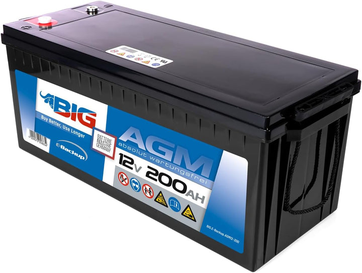 BIG E-Backup AGM Notstrombatterie für EPS- und USV-Systeme, Speicher- & Kommunikationssysteme, Alarm