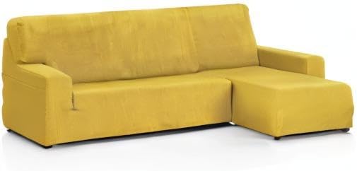 Martina Home - Sofabezug für Chaise Longue, Modell Túnez, Stoff, Gold, kurzes Eckteil rechts kurzer