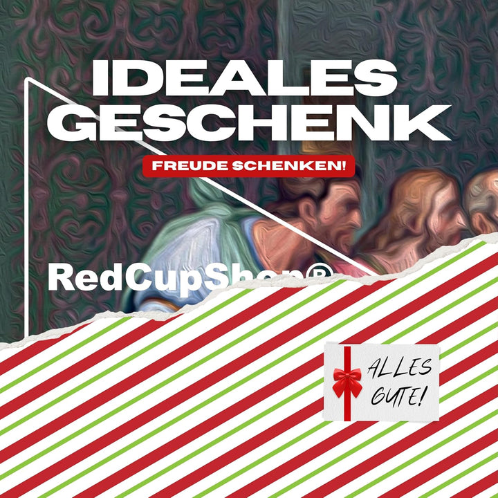 Beer Pong Tisch „Abendmahl“ inkl. 50 Bechern &amp; 8 Bällen | Klappbarer &amp; tragbarer Bierpongtisch | Tur