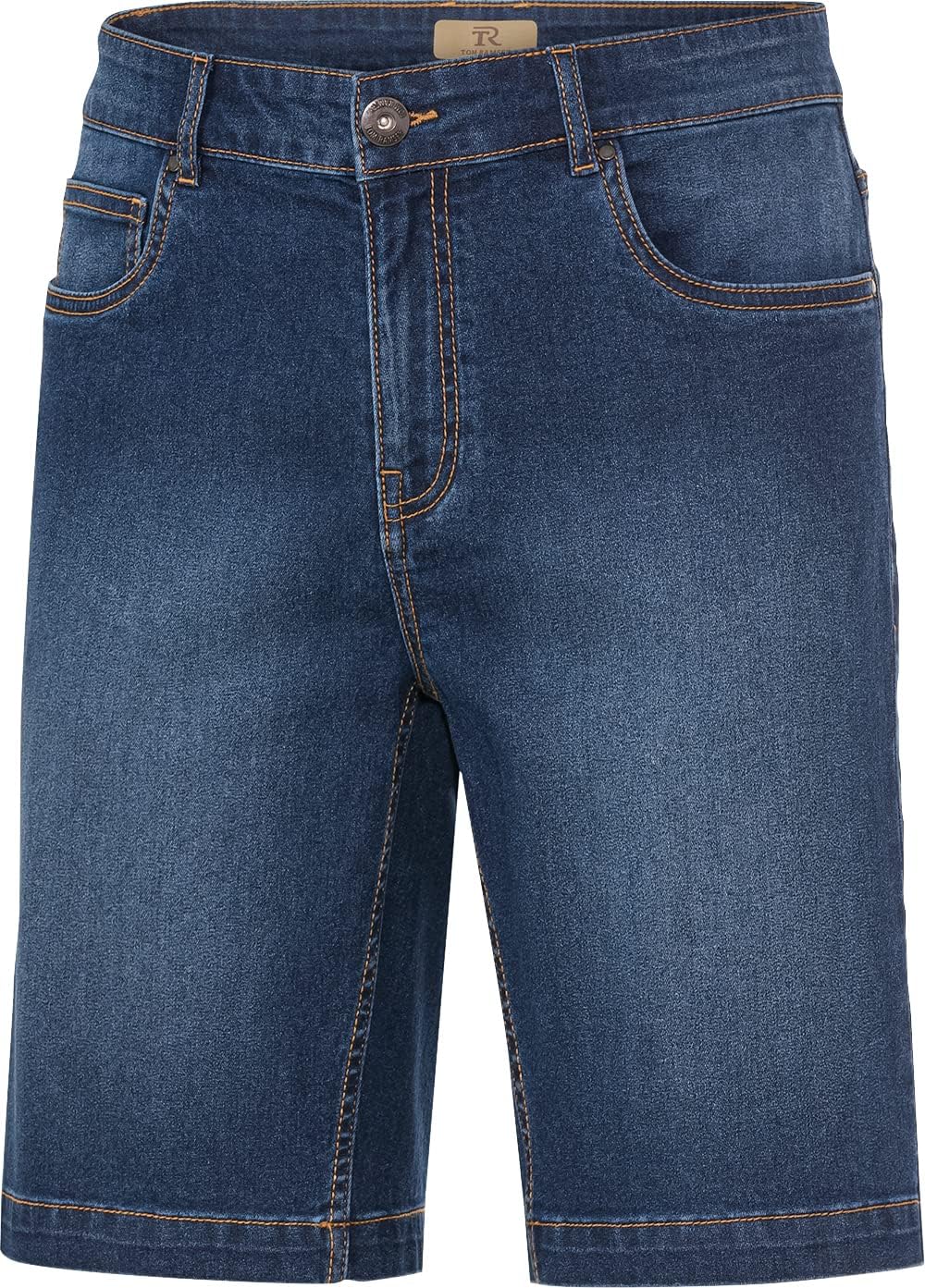 Tom Ramsey Herren Sommer-Jeansbermudas, Herrenhose mit flexiblem Bund aus leichtem Jeansstoff, als L