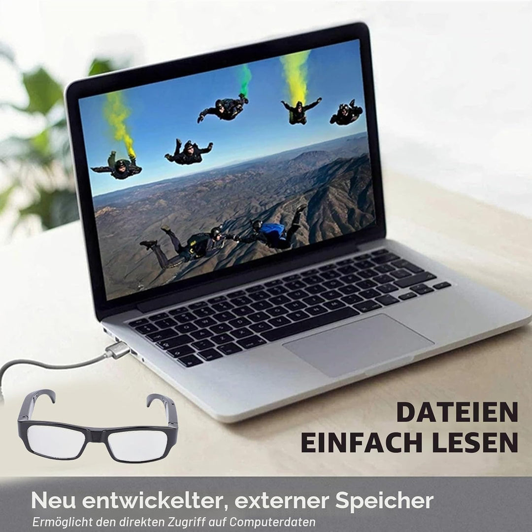 Topiky Kamerabrille, 1080P HD Sport POV Brille, Videoaufzeichnung mit Elektronischer Stabilisierung