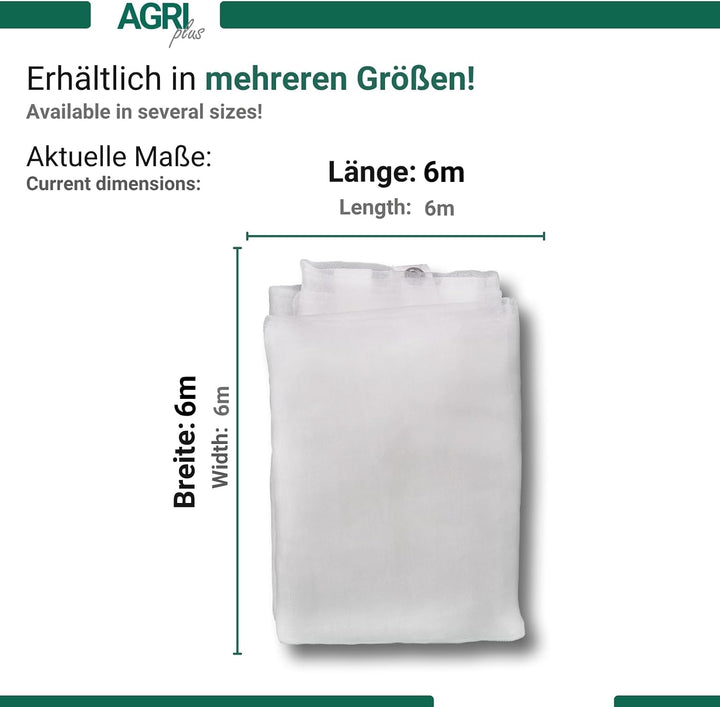 AGRI plus Poolnetz mit Ösen I 6 x 6 m I Verschiedene Masse I Engmaschiges Netz 0,8 x 0,8 mm I Abdeck