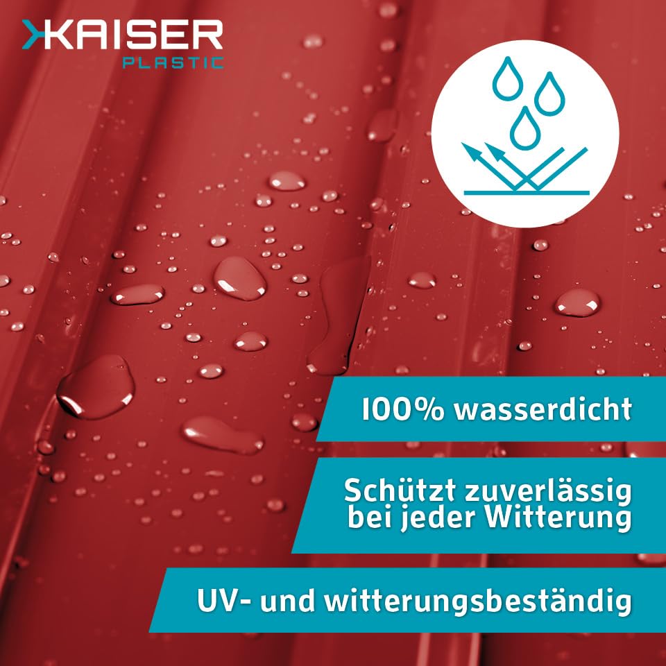 KAISER plastic® Wellplatten Ziegelrot | Wellplatten Dach, Welldach Kunststoff | Dachplatten wetterfe