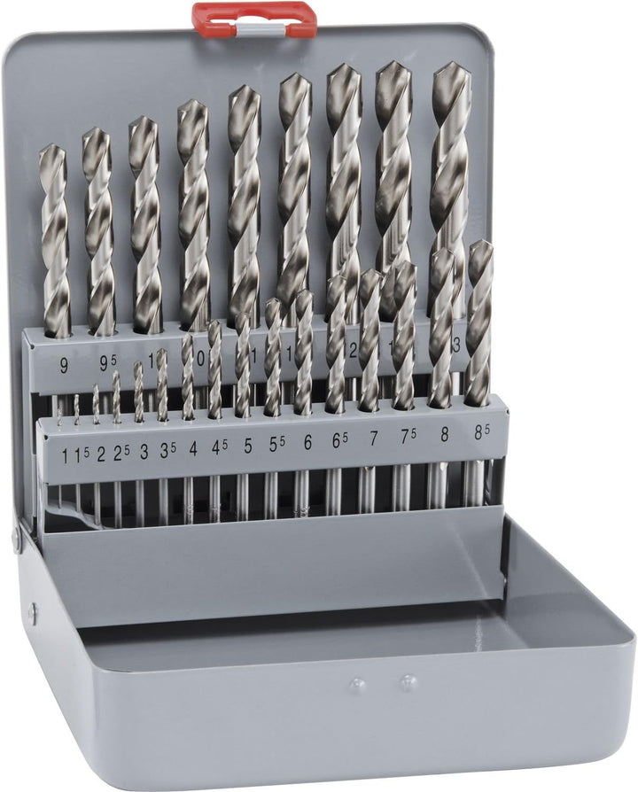 ALPEN Spiralbohrer Set HSS Cobalt 25-teilig (ø 1-13 x 0,5 mm, Bohrer in Metallkassette, Bohrer selbs